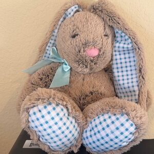 TOMS TOY INTERNATIONAL 22” BUNNY SOFT CUDDLES GINGHAM EARS AND FEET